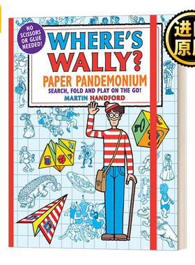 沃利在哪里 趣味折纸活动书 英文原版 Where's Wally Paper Pandemonium wheres is wally威力威利在哪里 wheres is wally英语书籍