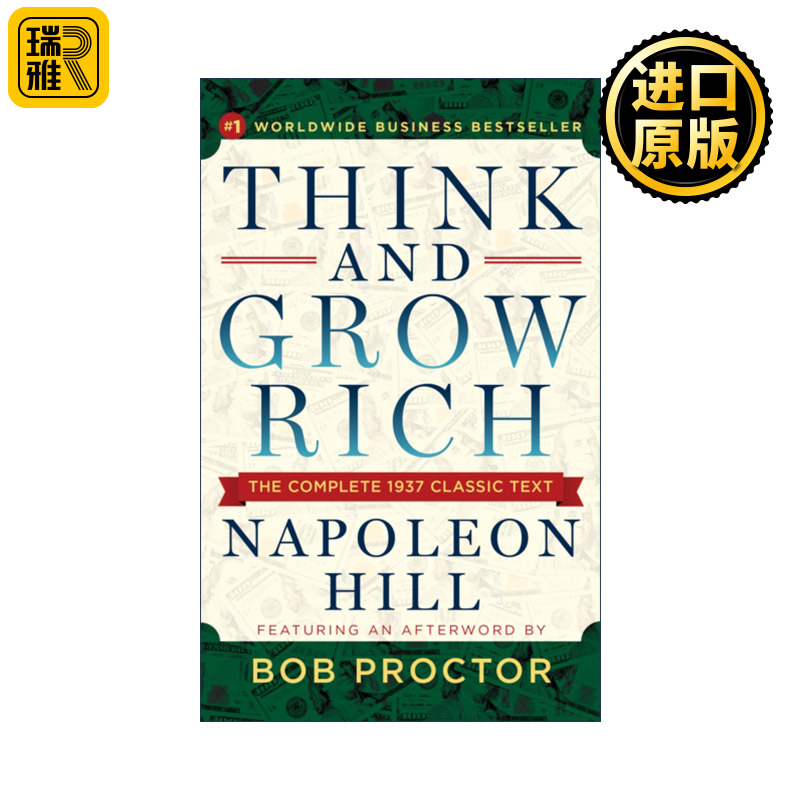 英文原版 Think and Grow Rich 思考致富 1937年经典版 含Bob Proctor后记 Napoleon Hill拿破仑·希尔 英文版 进口英语原版书籍