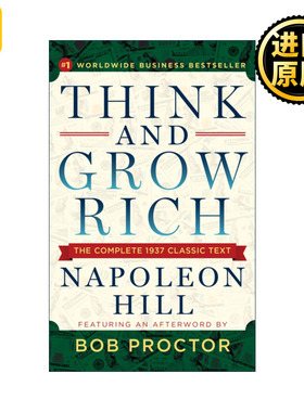 英文原版 Think and Grow Rich 思考致富 1937年经典版 含Bob Proctor后记 Napoleon Hill拿破仑·希尔 英文版 进口英语原版书籍