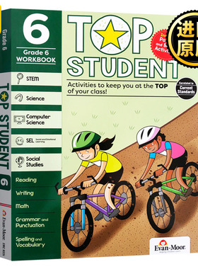 优等生系列 六年级 英文原版 Evan-Moor Top Student Grade 6 美国加州小学英语家庭教辅教材 Evan-Moor 全彩附答案