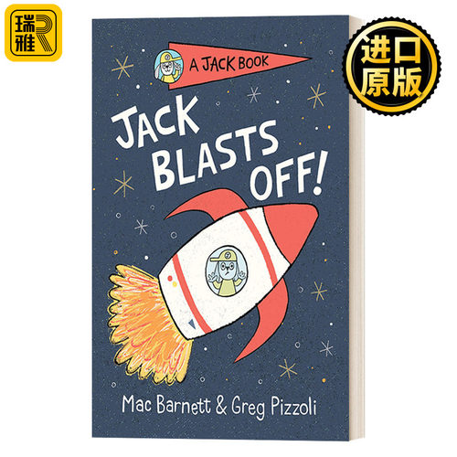 A Jack Book 02: Jack Blasts Off 兔子杰克之书系列2：杰克离开了 4-8岁儿童精装章节桥梁书故事绘本 幽默笑话 Mac Barnett
