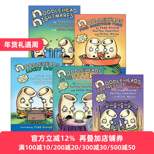 傻瓜面条头小子5册 全彩漫画 英文原版 Noodleheads Something Fishy 爆笑漫画 儿童课外读物 和谐幽默故事书 英文版 进口英语书籍