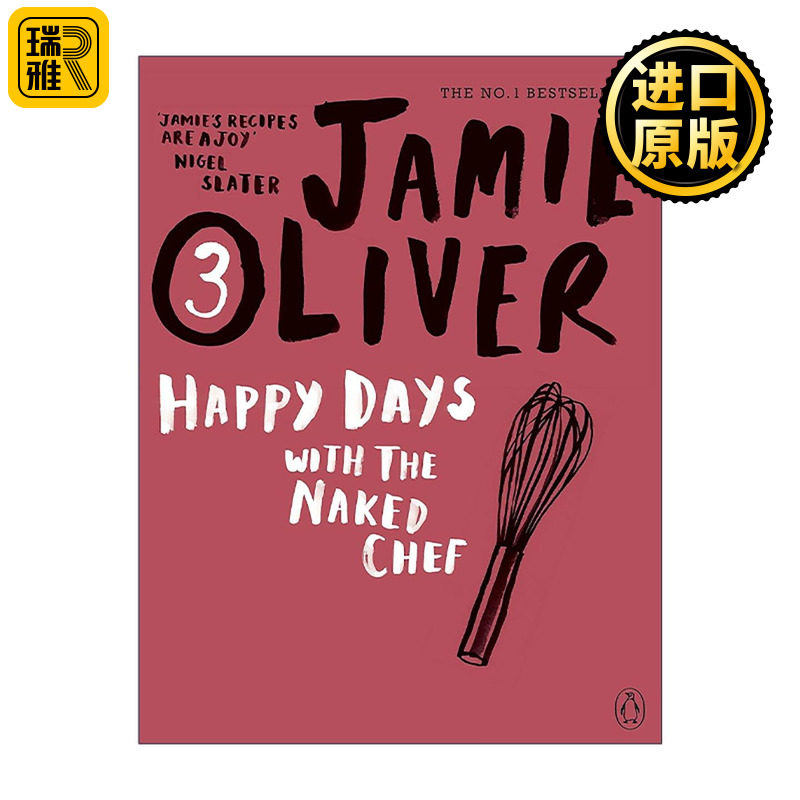 英文原版 Happy Days with the Naked Chef 原味主厨的快乐时光 杰米·奥利弗烹饪书 英文版 进口英语原版书籍