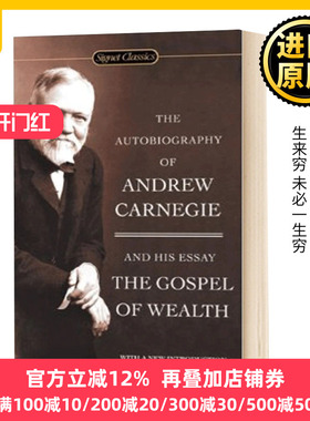 安德鲁卡内基自传 英文原版 The Autobiography Of Andrew Carnegie 人物传记 英文版进口原版英语书籍 Signet Classics