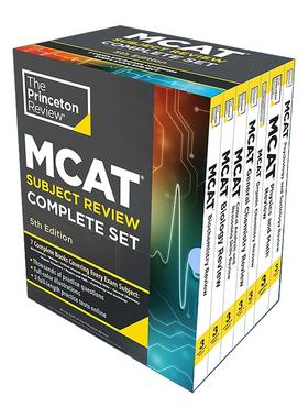 英文原版 Princeton Review MCAT Subject Review Complete Box Set 5th Edition 普林斯顿美国医学研究生院入学考试备考指南7本