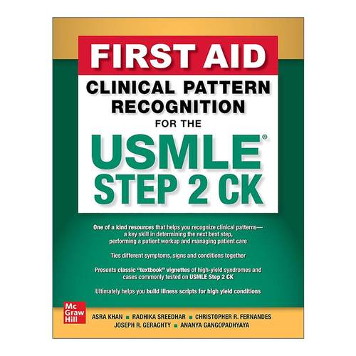 英文原版 First Aid Clinical Pattern Recognition For the Usmle Step 2 临床模式识别 精装 英文版 进口英语原版书籍