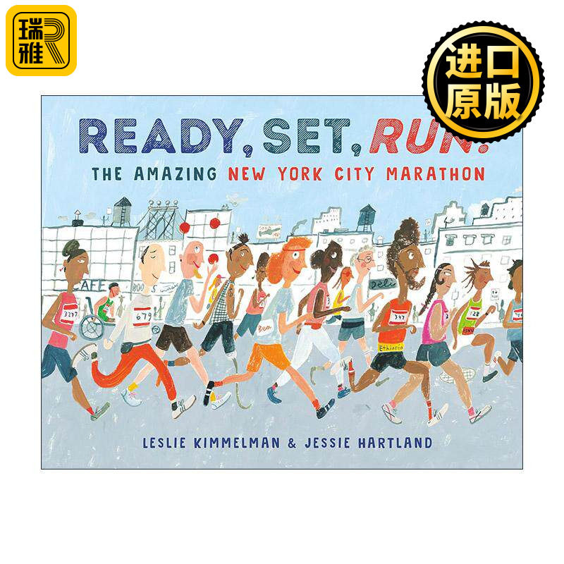 英文原版 Ready Set Run 令人惊叹的纽约马拉松 儿童精装绘本 史蒂夫·乔布斯传漫画版作者杰茜?哈特兰 英文版 进口英语原版书籍