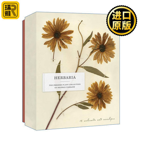 Herbaria: Pressed Plant Collection of Beatrix Farr 草药 比阿特丽克丝 法兰德的压榨植物收藏 12张卡片和信封