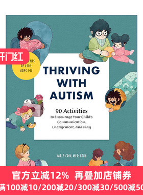 英文原版 Thriving with Autism 自闭症儿童综合指南 鼓励孩子交流 参与 自我调节的趣味活动 英文版 进口英语原版书籍