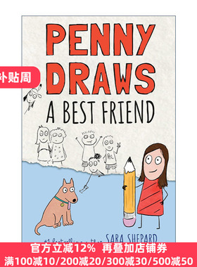 英文原版 Penny Draws a Best Friend 佩妮画了个好朋友 儿童小说 精装 谎言游戏作者Sara Shepard 英文版 进口英语原版书籍