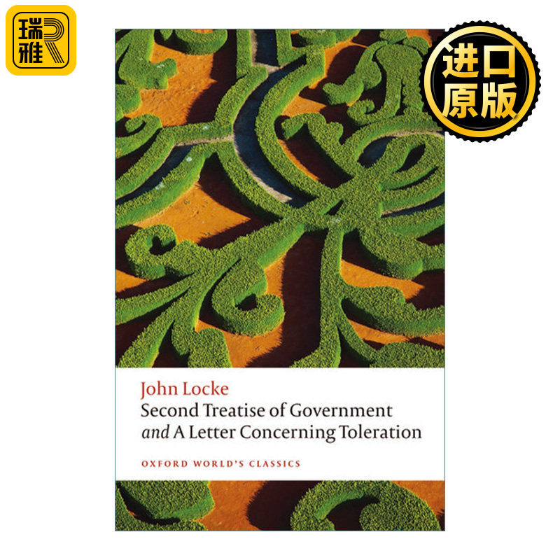 英文原版 Second Treatise of Government and A Letter Concerning Toleration 政府论下篇 牛津世界经典系列 英文版 进口英语书
