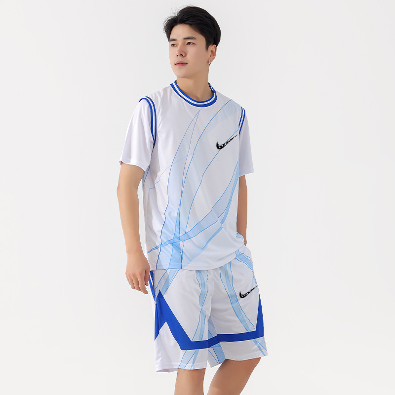 篮球服套装男士夏季体育中考短袖球衣青少年定制冰丝速干跑步运动