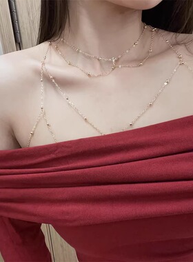 纯欲风胸链身体链高级感