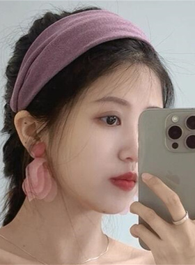 zoozmini超软糯布艺宽边发箍女2025新款百搭小众高级感洗脸头箍潮