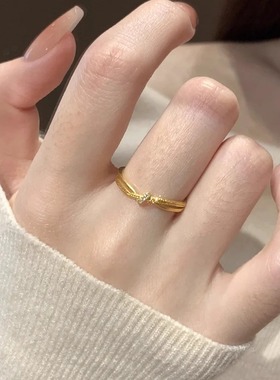 复古精致轻奢设计感气质食指戒