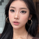 zoozmini简约冷淡风双圈大耳钉女气质高级设计感耳圈辣妹百搭耳饰