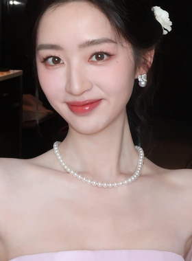 法式复古珍珠项链fever同款颈链