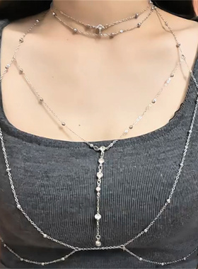 纯欲风胸链性感比基尼bikini颈链