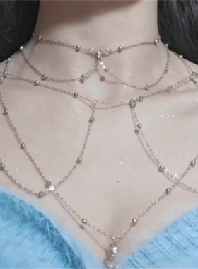 纯欲choker项链辣妹风装饰链胸链