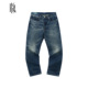 蓝布屋14.5盎司美式 男KRBLDNM680 复古水洗高腰宽松直筒赤耳牛仔裤