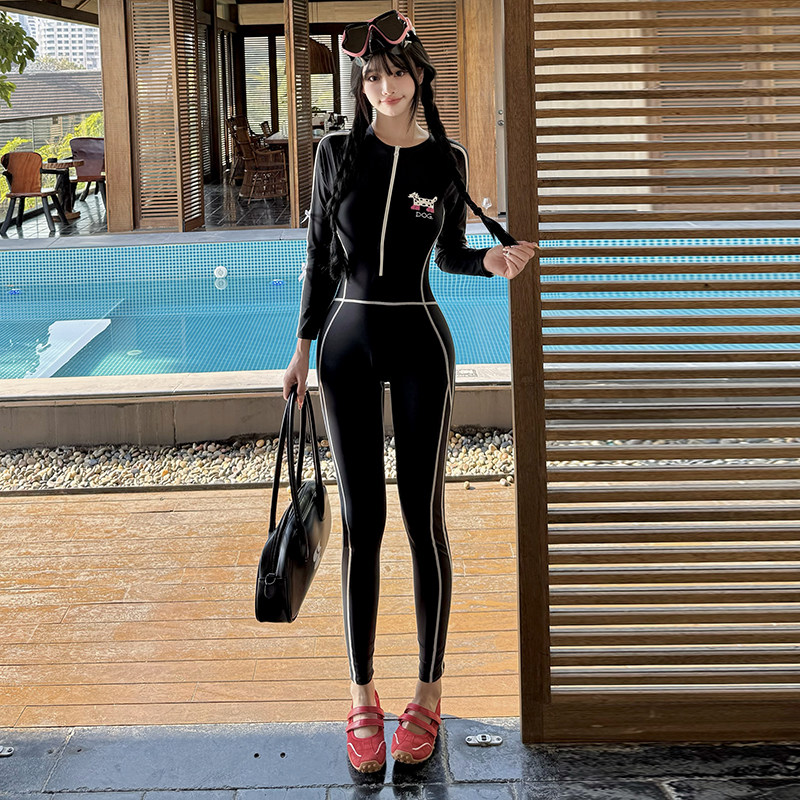 泳衣女款连体保守防晒长袖长裤水母服浮潜漂流冲浪游泳馆2026新款