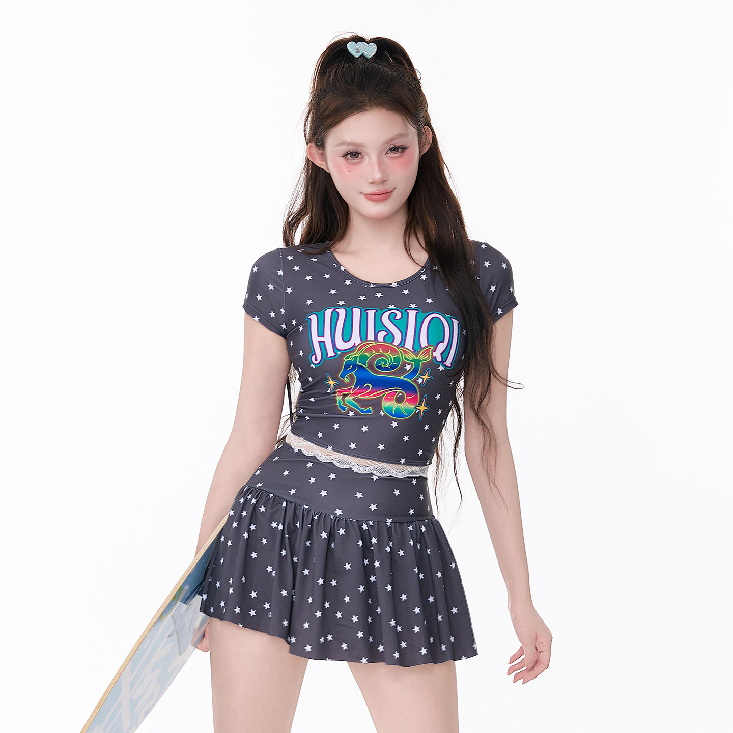 泳衣女款分体裙式保守学生微胖女孩遮肉高级感2026新款泡温泉泳装