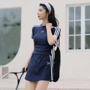 微胖女孩遮肉高级感2025新款 两件套运动保守大码 分体裙式 泳衣女款