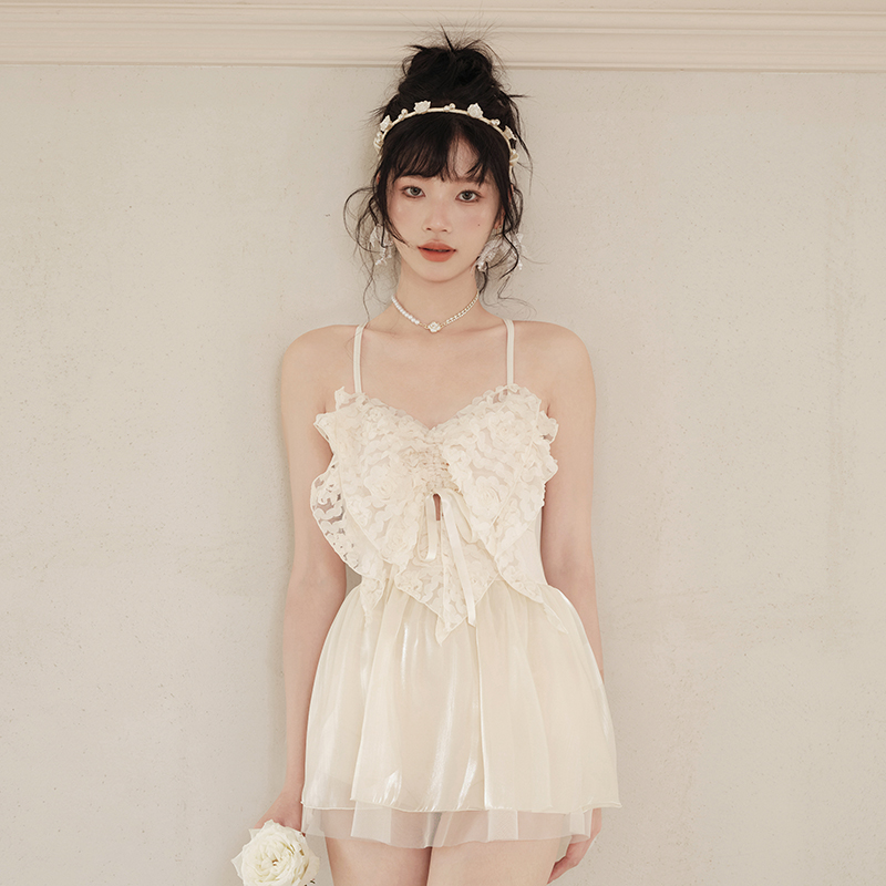 泳衣女款夏连体裙式显瘦遮肚吊带性感纯欲2025新款温泉高级感泳装