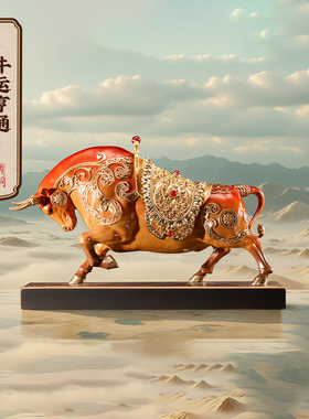 朱炳仁铜 牛运亨通摆件客厅玄关装饰办公室开 业乔迁送礼