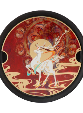 朱炳仁铜鹿王献瑞茶盘