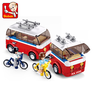 小鲁班 模拟城市塑料拼装积木城镇房子立体拼插积木 儿童积木玩具