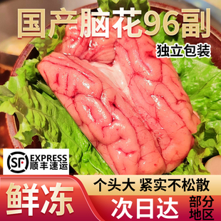 新鲜猪脑花猪脑子壳肉脑髓水火锅烧烤食材冷冻独立包装商用批发
