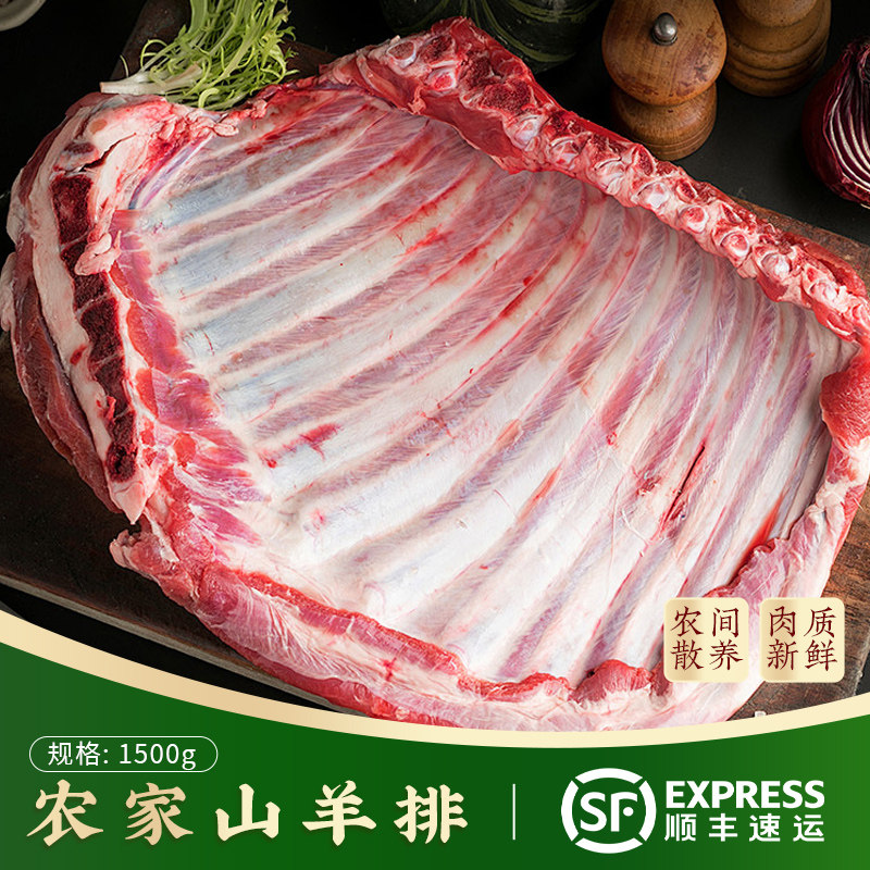 顺丰羊肉羊排羊肋排羊腿山羊新鲜现杀5斤10斤扇子骨尖块商用批发