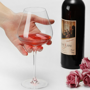 手工超薄波尔多红酒杯 无铅水晶玻璃高脚杯 大号勃艮第葡萄酒杯