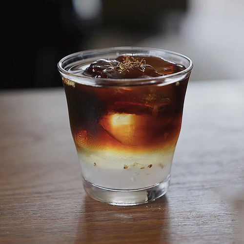 简约水波杯水晶玻璃鸡尾酒杯子商用drity拿铁美式咖啡杯餐厅水杯
