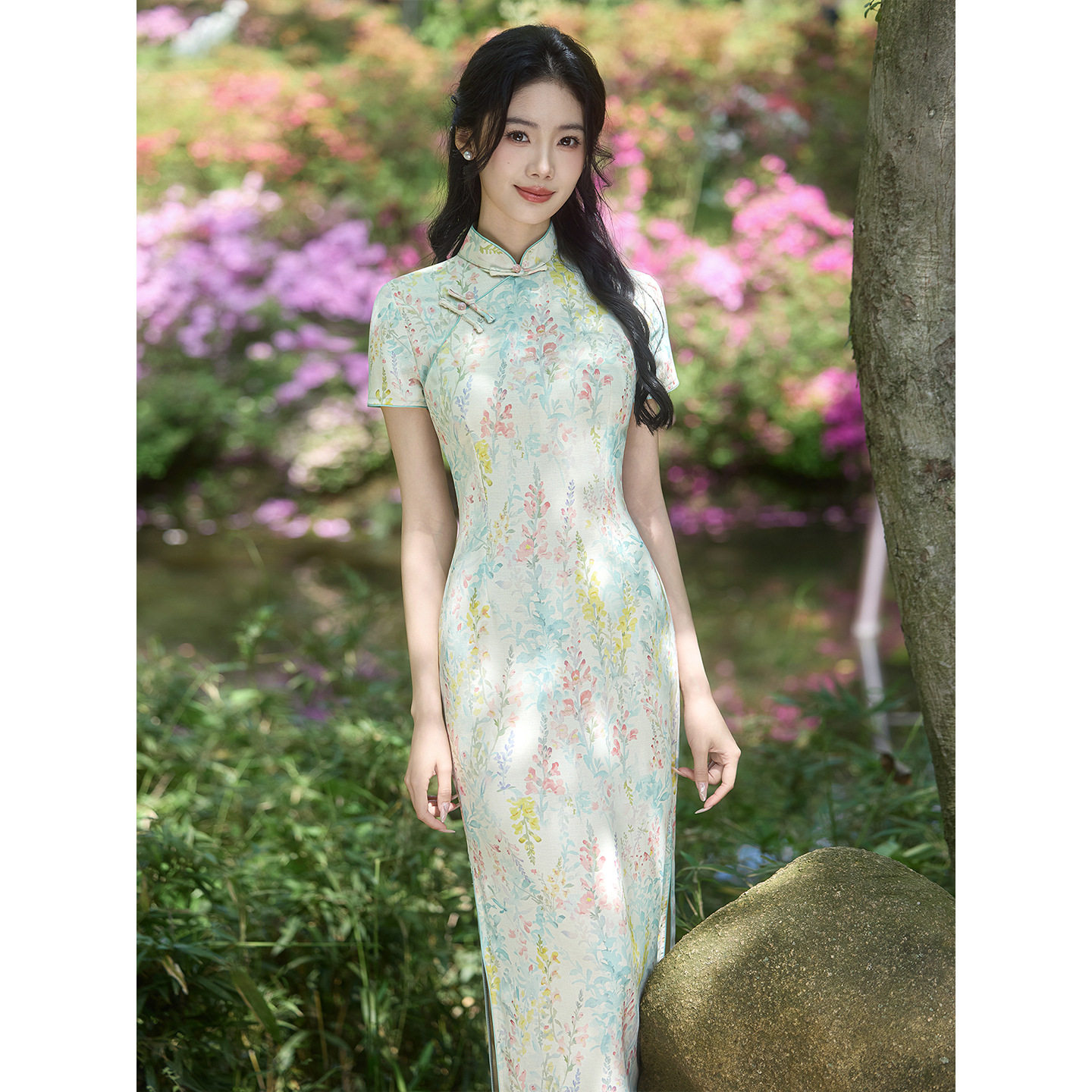 2026新品新中式碎花旗袍女春夏连衣裙改良气质年轻款日常
