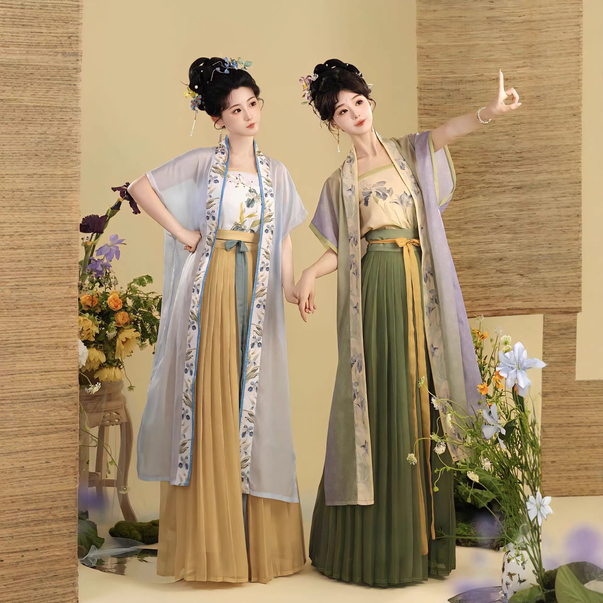 原创宋制汉服女中国风超仙宋制褙子背心四件套日常春夏季薄款