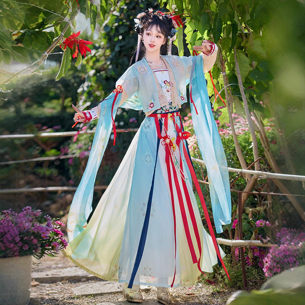 永夜星河凌妙妙影视剧同款汉服女影古装中国风齐腰裙改良超仙套装