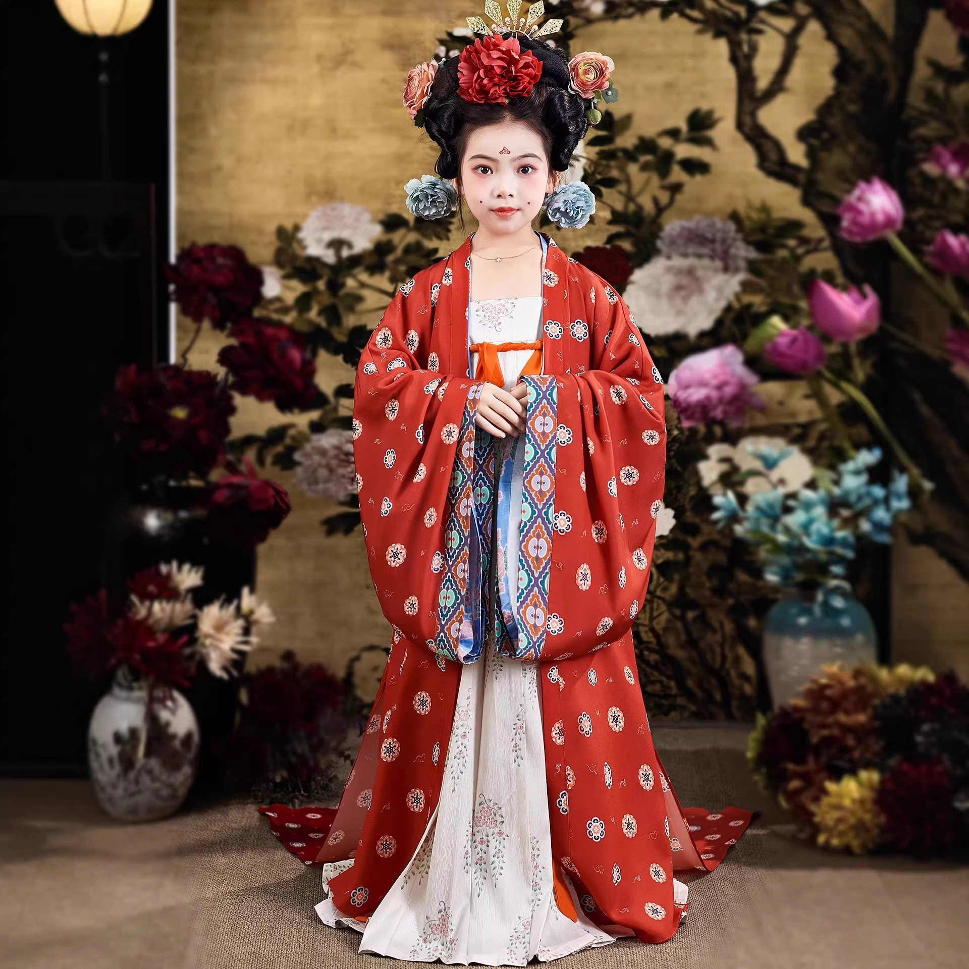 唐制女童汉服2026新款儿童复原款供养人神仙服中国风超仙大袖古装