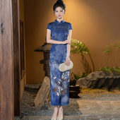 改良旗袍2026新款 夏季 年轻款 复古民国老上海走秀款 女中式 国风长款