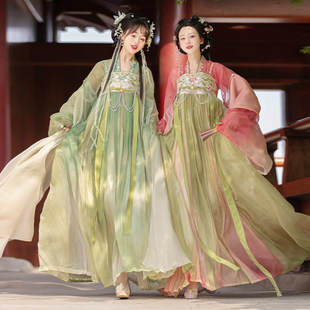 素齐胸日常春夏款 洛竹原创汉服女 汉元 唐制刺绣对襟短衫 春意