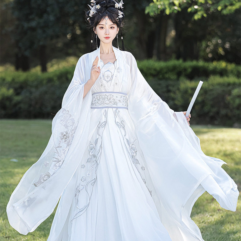 原创宋制汉服女武侠风古装超仙大袖衫齐腰襦裙套装改良日常款春季