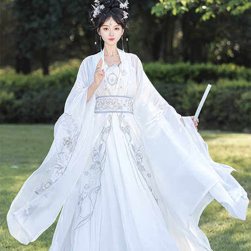 原创宋制汉服女武侠风古装超仙大袖衫齐腰襦裙套装改良日常款春季