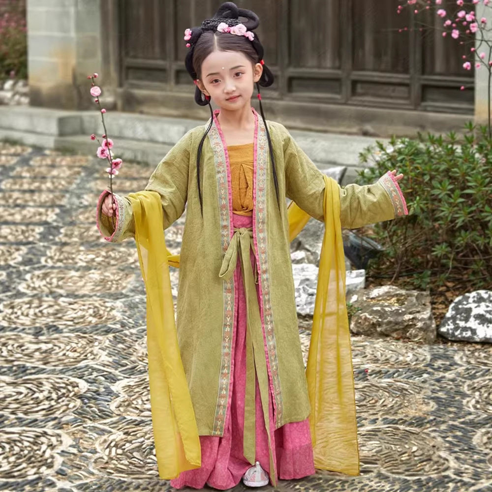 女童汉服宋制原创中国风儿童古装2026新款春装女宝宝古风摄影唐装