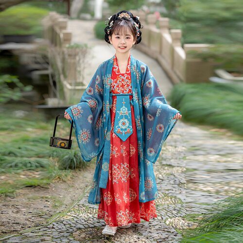 汉服女童2026春夏新款儿童古风唐装公主超仙连衣裙演出服装