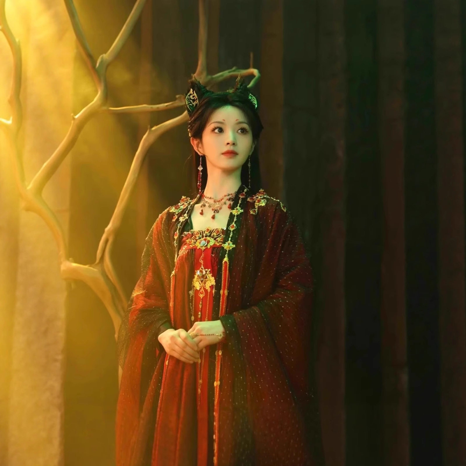 唐制汉服子夜归田曦微猫公武祯同款古装国风齐胸襦裙重工春秋款