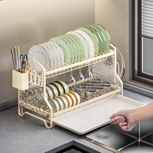 多层碗碟沥水专用多功能厨房台面置物架碗盘筷子勺子砧板收纳架盒