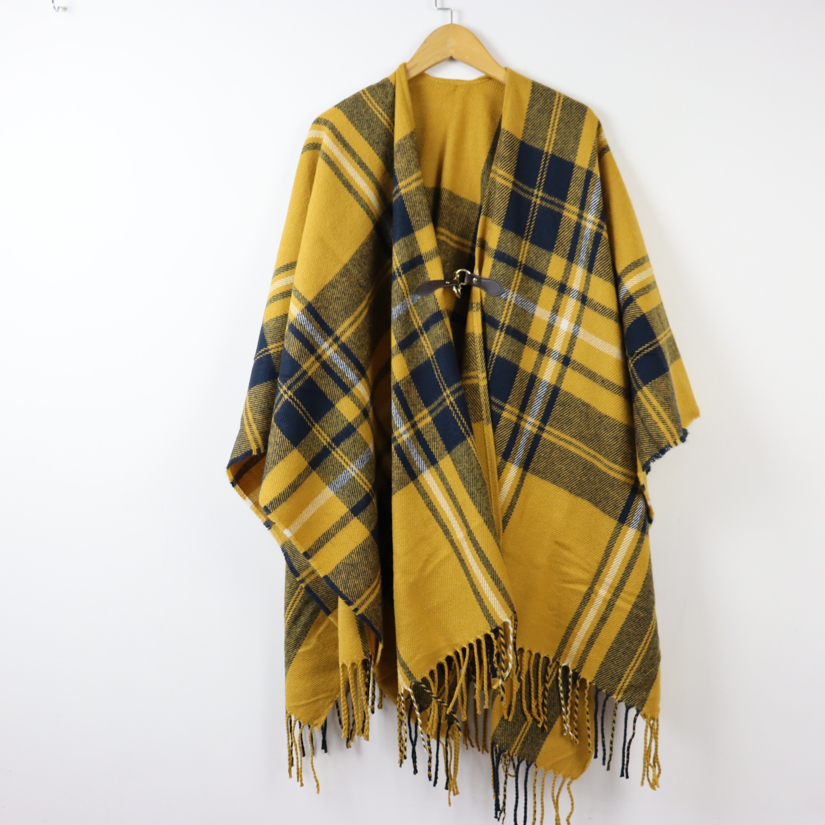 披巾披肩日本纯原格子纯色斗篷旅游冬季保暖男女情侣空调房外披