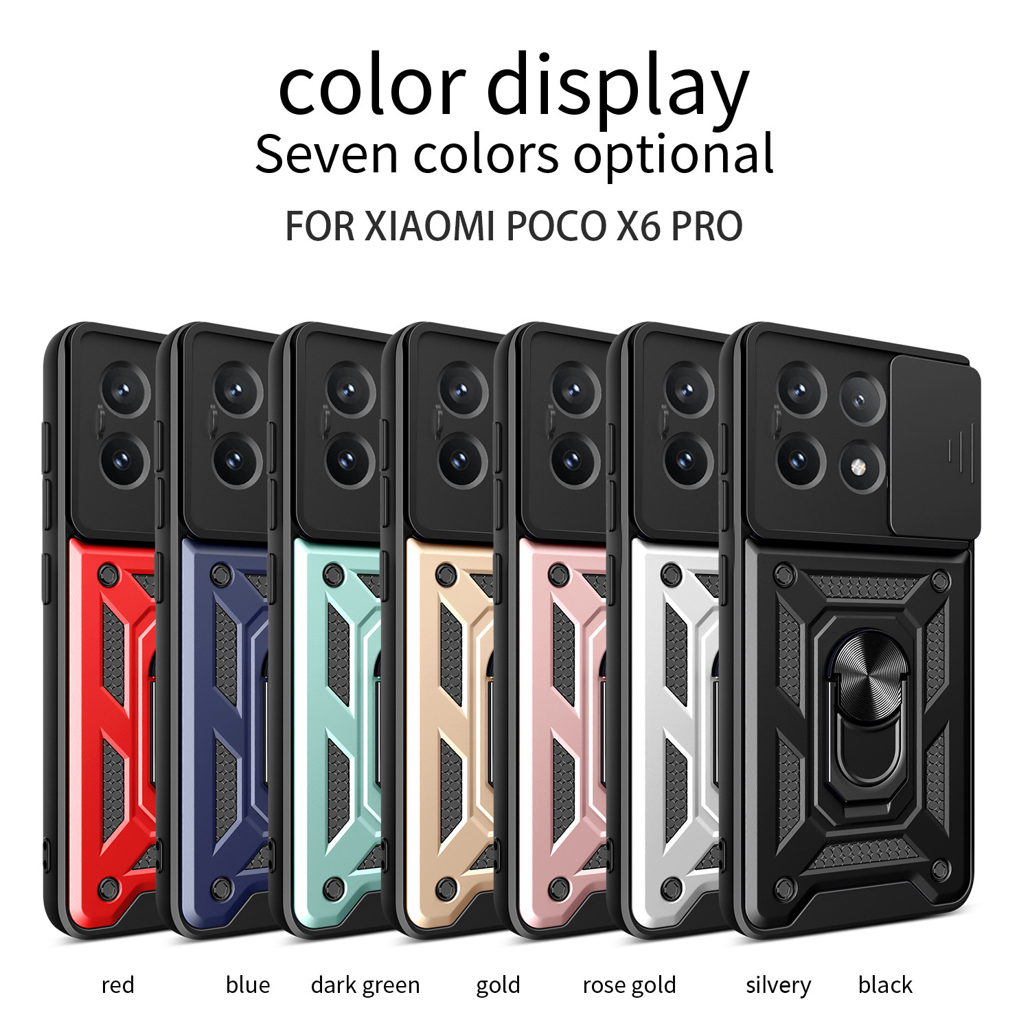 适用小米PocoX6Pro手机壳全包推拉窗镜头xiaomi硅胶c65保护套x5气囊防摔Pocom4带磁吸f3指环六f5软硬外壳x3男