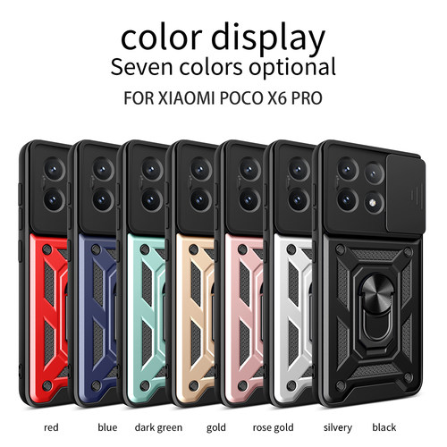 适用小米PocoX6Pro手机壳全包推拉窗镜头xiaomi硅胶c65保护套x5气囊防摔Pocom4带磁吸f3指环六f5软硬外壳x3男